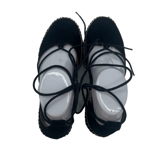 Mossimo Supply Co Black Suede Espadrille Closed Toe Shoes Size 7 Women’s - Picture 5 of 10